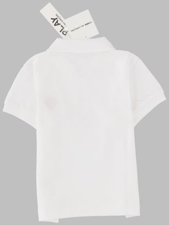 Comme Des Gar&ccedil;ons Cotton Knit Polo T-Shirt - White