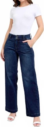 Judy Blue Wide Leg Plus Jeans In Dark Blue
