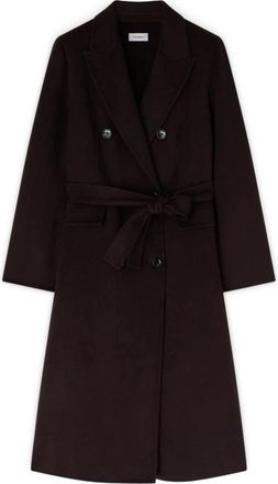 Motivi Single-Breasted Coats - Dames - Mantel - Bruin - XS - Wol - Jassen