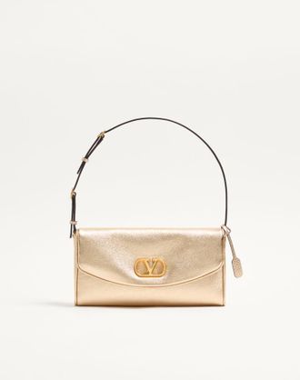 Valentino Garavani Borsa Piccola A Spalla Valentino Garavani DeVain In Nappa Laminata Donna ORO UNI