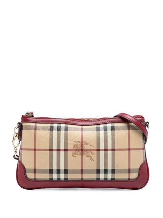 Burberry 2000-2017 Haymarket Check Coated Canvas Peyton crossbody bag - Brown