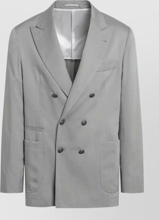 Brunello Cucinelli tailored suit double breasted notch lapel