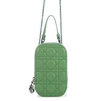 Dior Green Leather Phone Wallet (Pre-Owned)