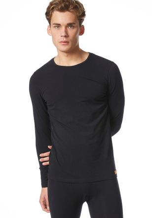 Bruno Banani Unterhemd BRUNO BANANI Warm Up, Herren, Gr. XXL, N-Gr, schwarz, Obermaterial: 93% Baumwolle, 7% Elasthan, unifarben, eng, Rundhals, Unterhemden Unterh