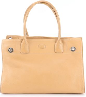 Tod's Yellow Leather Handbag Shoulder Bag Tote Bag (Pre-Owned)