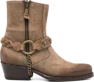 Damy chain-embellishment boots - Brown