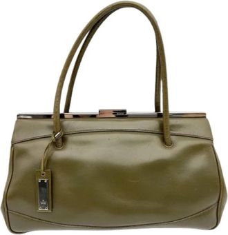 Gucci Pre-owned Vintage Schoudertas - Dames - Vintage Schoudertas - Groen - ONE Size - Leer - Vintage