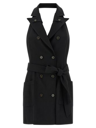 Elisabetta Franchi Black Viscose Short Womens Dress