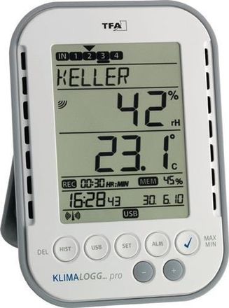 TFA Dostmann Tfa Dostmann - Plage De Mesure Du Thermo-hygrom&egrave;tre 0 &Agrave; 50 Degr&eacute;s C/air 1-99% H137xl98xp26mm Ku.tfa