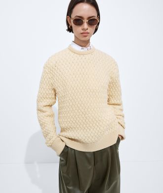 Bottega Veneta Maglia Intrecciato in lana - Beige - Donna - XS