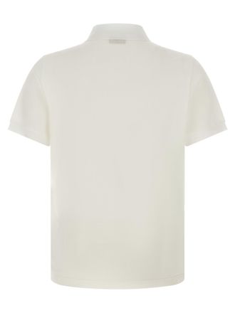 Fendi Logo-Embroidered Cotton Piqu&eacute; Polo - White