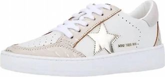 Vintage Havana Womens Denisse Croco Sneaker In White/gold/tan