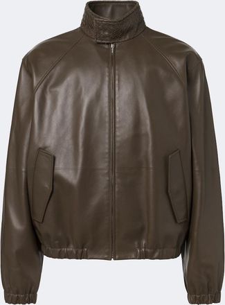 Bottega Veneta Intrecciato leather blouson jacket
