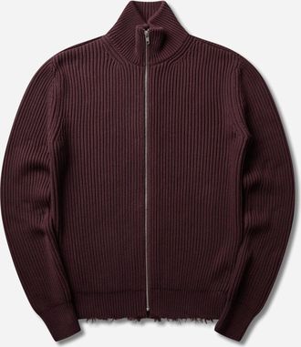 Maison Margiela Men s Ribbed Cotton Jacket Ciocolat