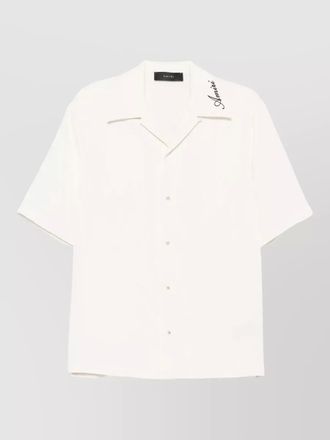Amiri camp shirt embroidered detail notched lapels
