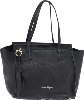 Ferragamo Amy Tote Pebbled Leather Leather Tote Bag Bag (Pre-Owned)