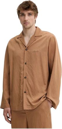 Nanushka Overhemden, Heren, Bruin, M, Shaun Shirt