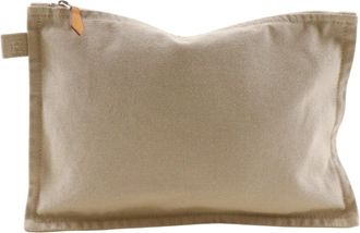 Herm&egrave;s Beige Cotton Pouch (Pre-Owned)