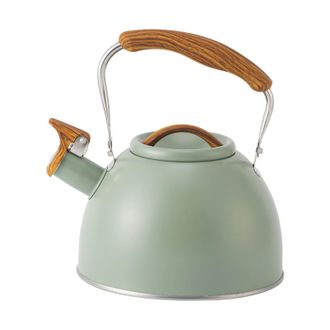 OEM Bouilloire - Acero Inoxidable 304 - 3 L - Silbido Integrado - Mango De Madera - Compatible Con Todas Las Placas - Unidad
