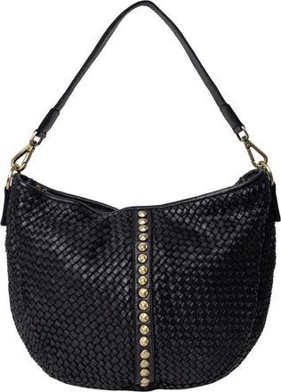 Re:designed Re:designed, Tassen, Dames, Zwart, ONE Size, Leer, Elegante Geweven Leren Schoudertas