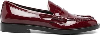 Roberto Festa Milano Xander Leren Loafers met Lakafwerking - Dames - Loafers - Rood - 38 1/2 EU - Leer - Schoenen