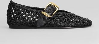 Zimmermann Helix Ballet Flats In Black Leather