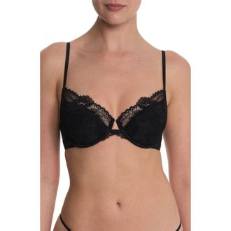 Natori Fleur Lightly Lined Underwire Bra in Black at Nordstrom, Size 30Dd