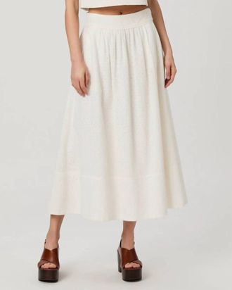 Paige Ojai Midi Skirt In White