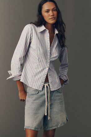 Pilcro Slim Long-Sleeve Buttondown Top