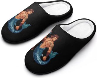 Generic Daddy Merman Mens Slippers Comfortable And Non-slip Cotton Slipper Shoe for House