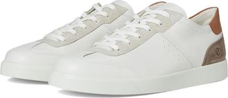 Ecco Street Lite Vintage Sneaker Mens Shoes White/Gravel/Cashmere : EU 40 (US Mens 6-6.5) M, Leather