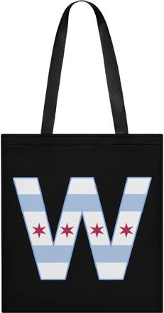 Generic Chicago Flag W Womens Tote Casual Shopping Bag Lightweight Shoulder Bags Hobos Handbag for Work Travel Daily 35x40cm