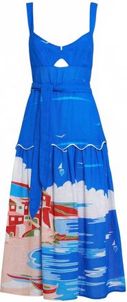 Paolita Amalfi Emma Midi Dress In Blue
