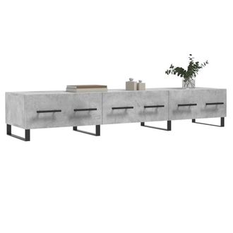 Berkfield Home TV Cabinet Concrete Grey 150x36x30 cm Engineered Wood | Size: 150 x 36 x 30 cm