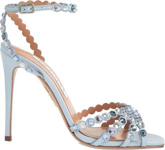 Aquazzura 105 mm Tequila sandalen verfraaid met kristallen - Blauw