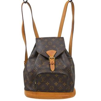 Louis Vuitton Vintage Montsouris Backpack Monogram Canvas Brown Canvas Backpack Bag (Pre-Owned)