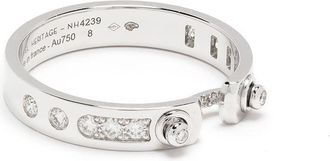 Nouvel Heritage 18kt white gold Tuxedo Mood diamond ring - women - 18kt Gold - 7 1/2 - Silver