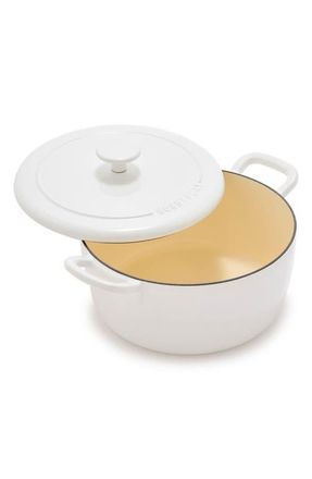 GreenPan x Bobby Flay 5.5-Quart Enameled Cast Iron Dutch Oven in Cream at Nordstrom