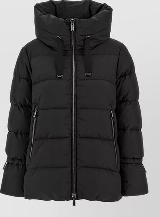 Moorer down hooded quilted puffer jacket