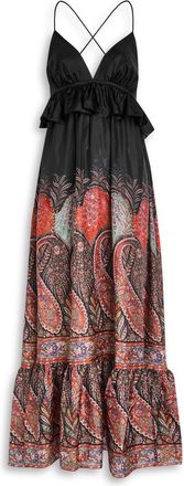Zimmermann Rhiannon Printed Silk Maxi Dress - Black - 4 (UK 16 / XL)