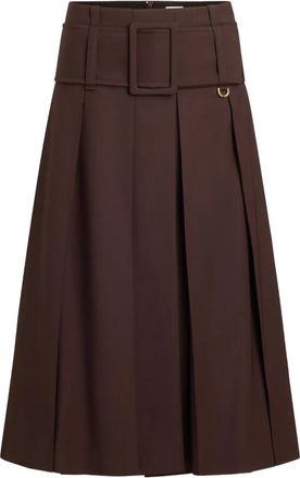 Patou Gonna midi plissé - Marrone