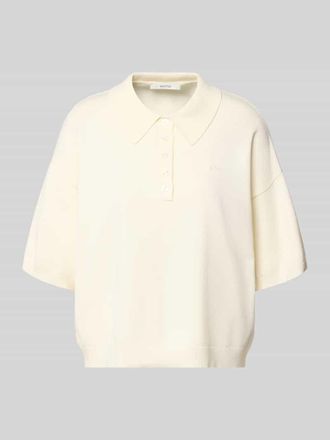 Gestuz Oversized Strickpullover mit Polokragen Modell talla in Offwhite, Gr&ouml;&szlig;e XL