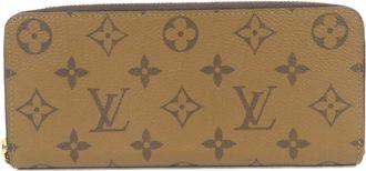 Louis Vuitton Marron Coated Canvas Long Wallet (Bi-Fold) (Pre-Owned)