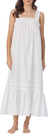Eileen West Sleeveless Cotton Lawn Ballet Nightgown in White at Nordstrom, Size X-Small