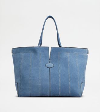 Tod's Tods Di Bag Folio in Suede Medium-Small