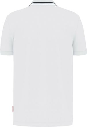 Joop Poloshirt JOOP JEANS Agneloa, Herren, Gr. XXL, wei&szlig;, Jersey, Obermaterial: 95% Baumwolle, 5% Elasthan, unifarben, normal normal, Rippb&uuml;ndchen, Shirts 