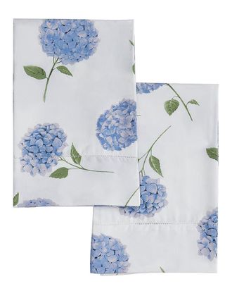 Melange Home M&eacute;lange Home 400Tc Sateen Cotton Hydrangea Hemstitch Pillowcases