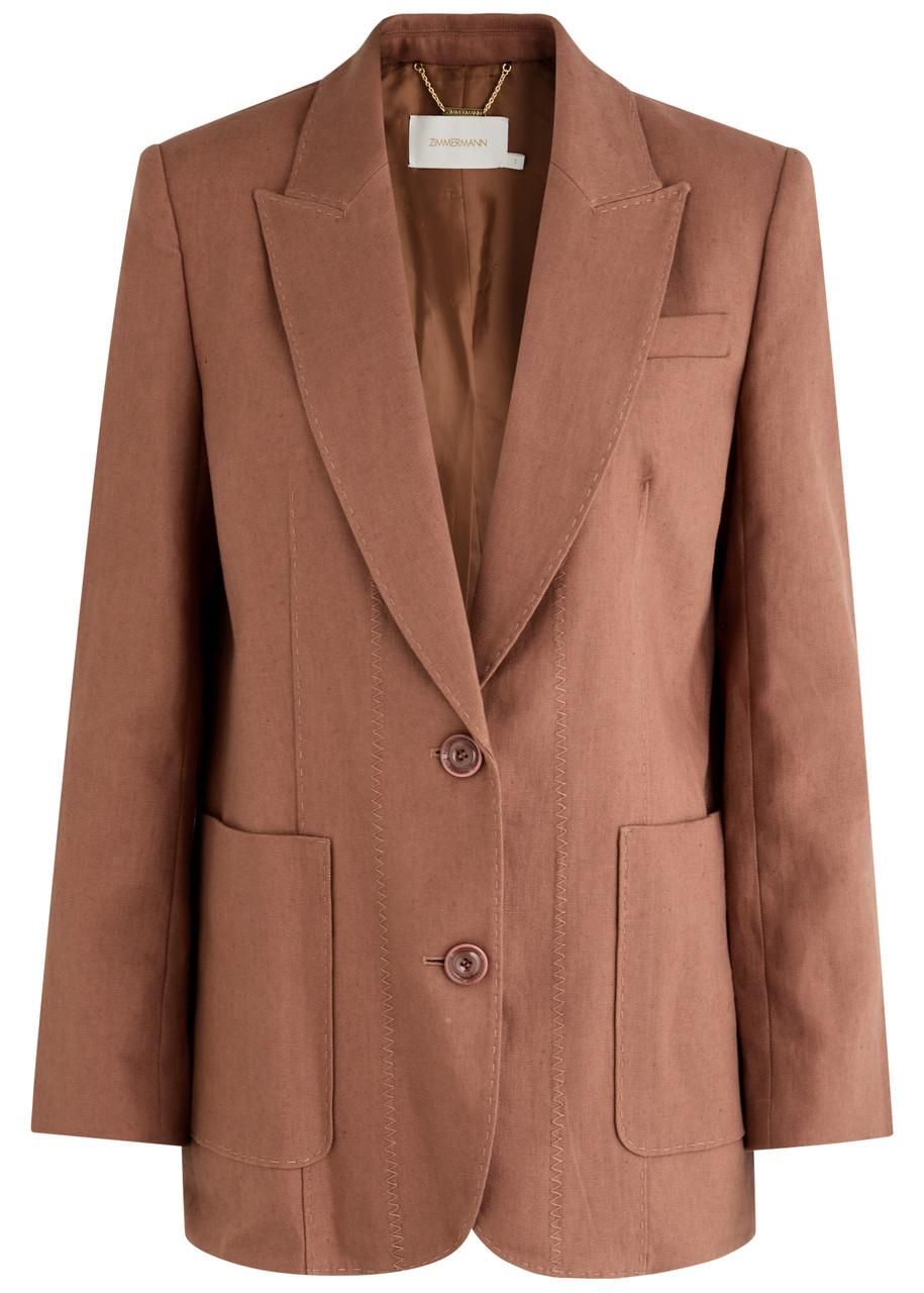 アウターその他 ZIMMERMANN Woman Blazer Beige 0365JF241 TEA Illuminate Lace Belted Jacket Cream Online | Zimmermann