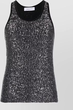 Fabiana Filippi sequin-embellished knitted sleeveless tank top