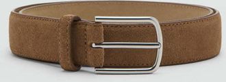 Mango Cintura pelle nappa marrone medio - Uomo - 100 - MANGO MAN